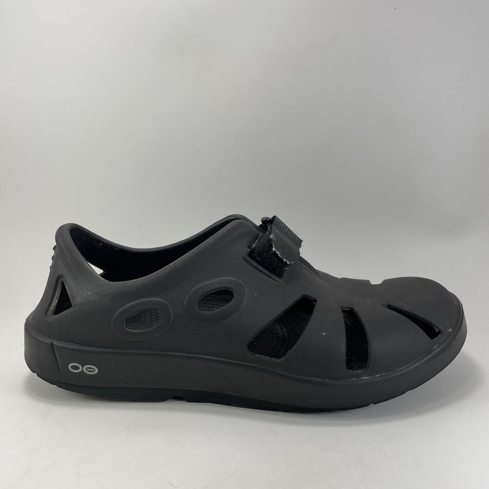 OOFOS OOcando Sport Black Unisex M10/W12 Recovery Comfort Closed Toe Clog